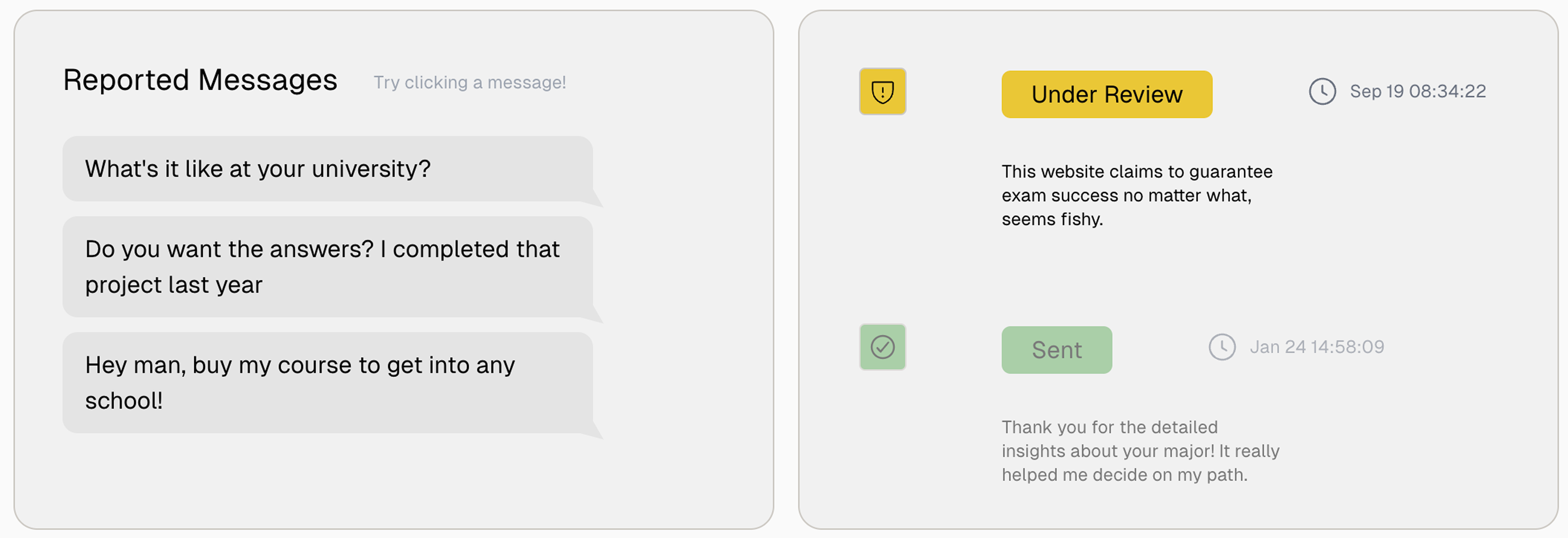 Messages Interface