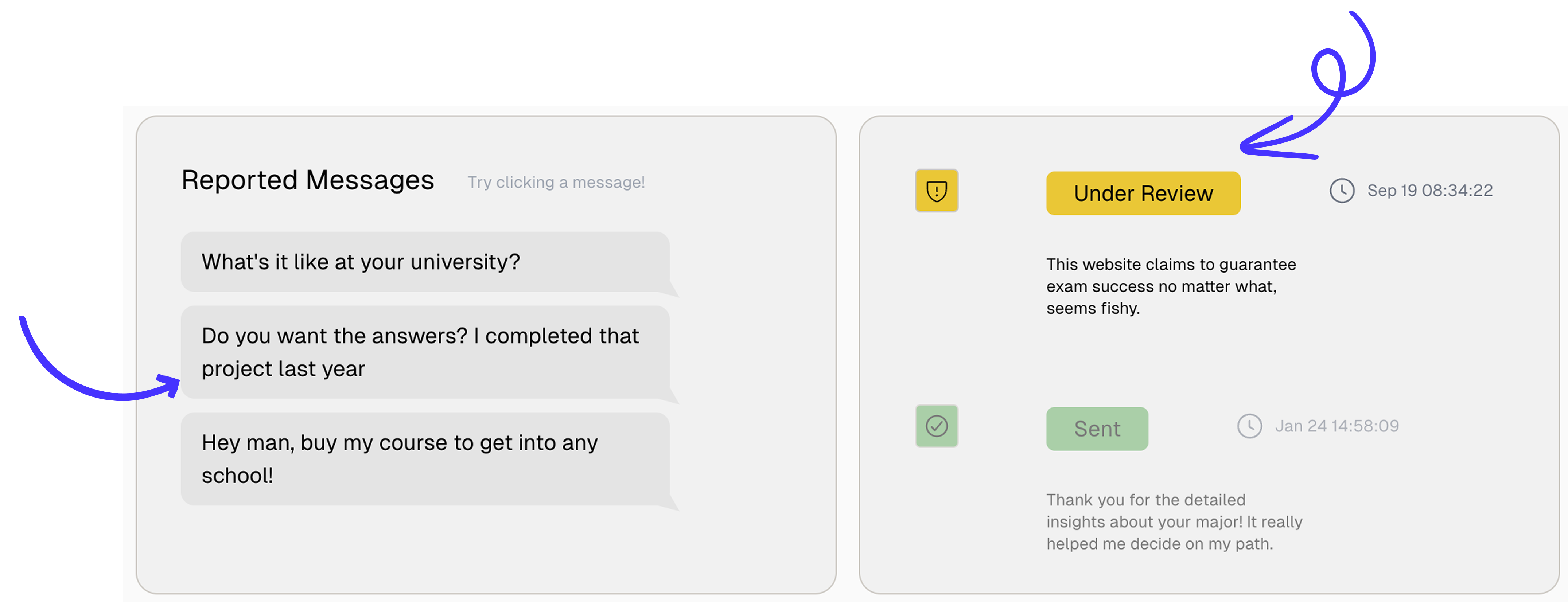 Messages Interface
